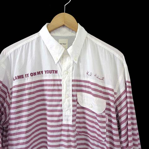 Karl Helmut　ハーフボタン　プルオーバーシャツ　ギンガムチェック　L