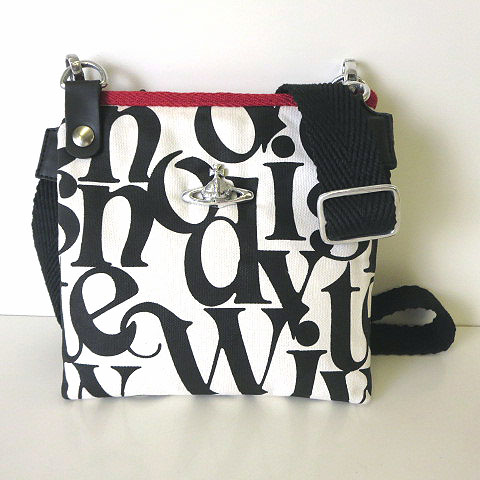 【美品】ヴィヴィアンウエストウッド ショルダーバッグ キャンバス オーブ ロゴ ヴィヴィアンウエストウッド Vivienne Westwood ショルダー