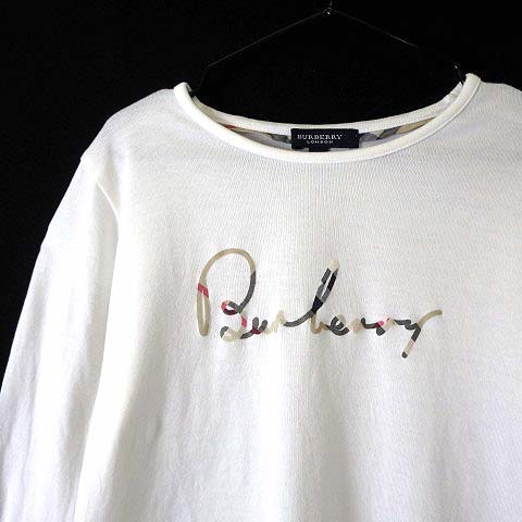 バーバリー BURBERRY Tシャツ ノバチェック 配色 ロゴ コットン 長袖  