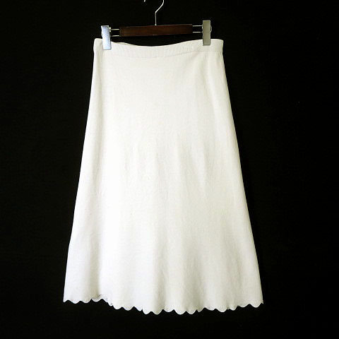 ロンハーマン Ron Herman スカート ニット スカラップ フレア ミモレ丈  