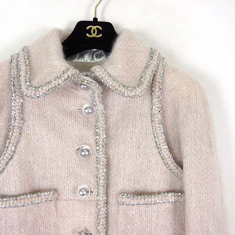 CHANEL モヘアプードルジャケット CHANEL モヘアプードルジャケット - ノーカラージャケット在庫
