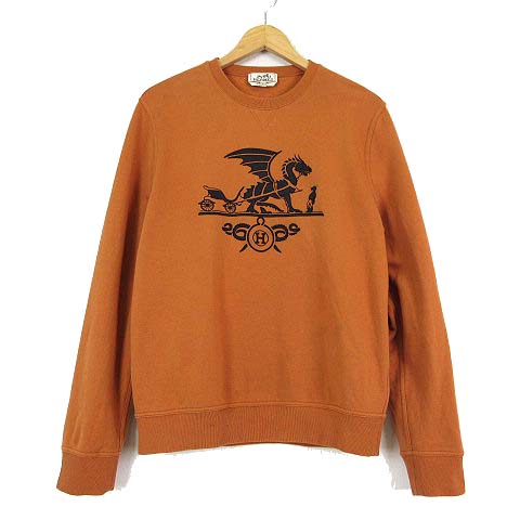 エルメス HERMES 2019AW スウエット トレーナー ドラゴン ラムレザー 