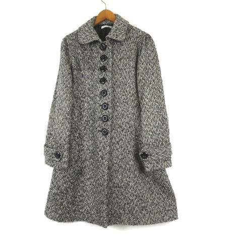 La Pasteque パスティーク コート ヘリンボーン柄 ツイード ウール M