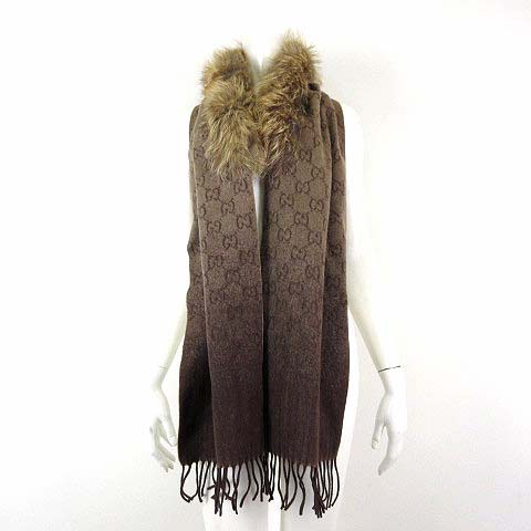 グッチ GUCCI ストール マフラー GG グラデーション カシミヤ 100