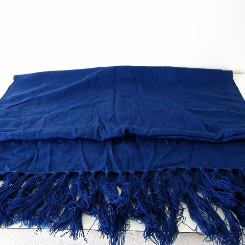 美品 locally ストール マフラー Navy SHIPS マフラー ストール ウール カシミヤ ウォッシャブル