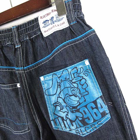 ブルークロス BLUE CROSS デニムパンツ ジーンズ ストレート ロゴ 刺繡  