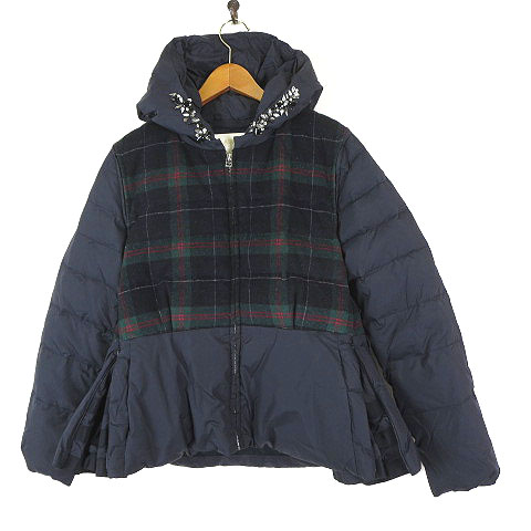 チェスティ Chesty ダウンジャケット 4Way ビジュー ブラックウォッチ