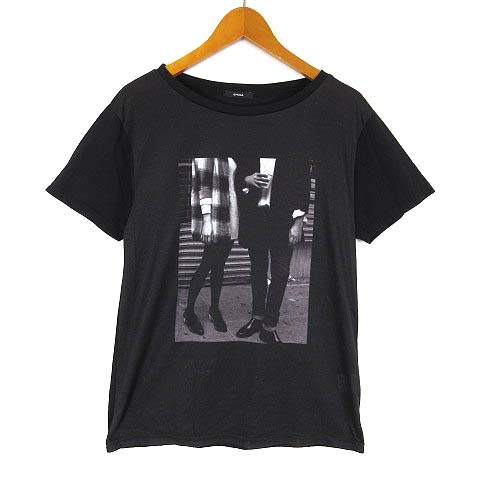 エモダ EMODA Tシャツ カットソー フォト プリント ラウンドネック  