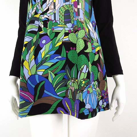 TOKUKO 1er VOL トクコ・プルミエヴォル 黒 花柄刺繍 チュニック