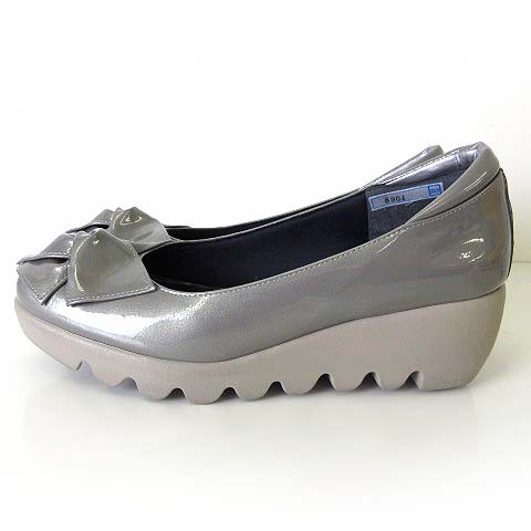 ◆ヒルズアベニュー ウェーブソール エナメル パンプス 22.5cm◆ 　グリーン/hills avenue/ウェッジソール/レディース/シューズ/靴/日本製 ヒルズアベニュー HILLS AVENUE ロージー パンプス ウエッジパンプス