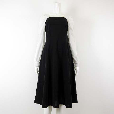 デイジー Dazy ワンピース フレア ロング 異素材 切替 シアー