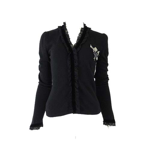 【全品1000円スタート】Blumarine ブルマリン◆レース カーディガン ノースリーブトップス アンサンブル◆薄いオレンジ系◆size I 40 BLUMARINE(ブルマリン) カーディガン サイズl38 レディース