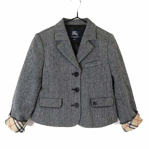 BURBERRY LONDON ウールジャケット バーバリーチェック ロゴ刺繍