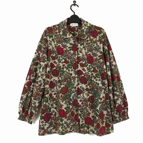 【新品 タグ付き】 tunic 鴨居羊子 花柄 バラ 綿100%  チュニック チュニック 30％OFF TUNIC チュニック 鴨居羊子 9分袖全開パジャマ 80