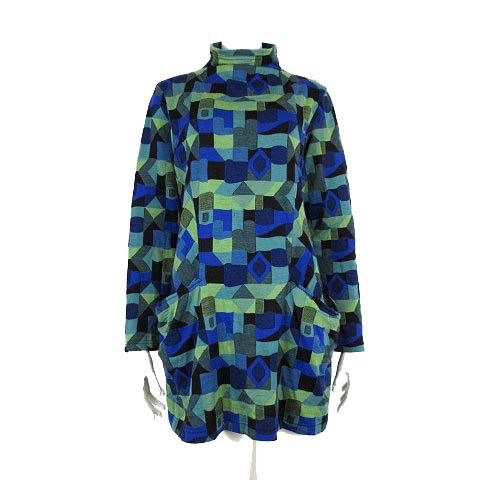 ⭐️ケイミー サックワンピース Ｖネック 半袖 体型補正　M 日本製 美品✨️ヨーコチャン ウールワンピース 半袖 Vネック 膝丈