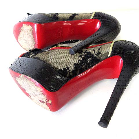 Christian louboutin パンプス マルチカラー パイソン ルブタンマルチカラーパイソン