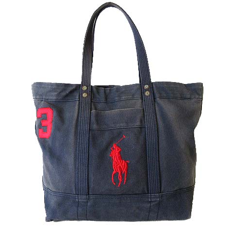 ラルフローレン トートバッグ ホワイト ビッグポニー刺繍 エースナンバー3 ラルフローレン トートバッグ ホワイト ビッグポニー刺繍 エース