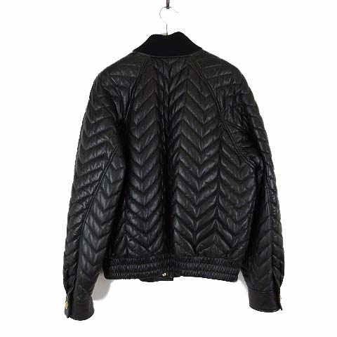 グッチ GUCCI 2021AW ラムレザー ブルゾン ジャケット 羊革 中綿 レア