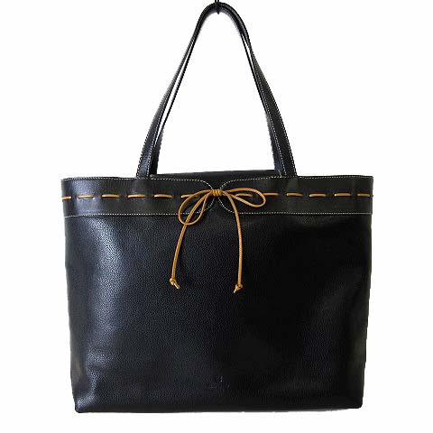 kate spade 黒 レザートートバッグ ケイトスペード トートバッグ