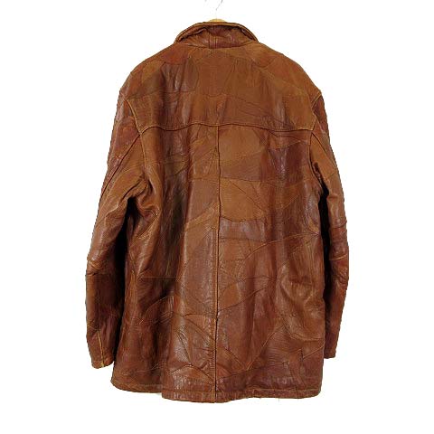 Ewichs 個性派 ステッチワーク ヴィンテージレザー本革　トラックジャケット Ewichs 個性派 ステッチワーク ヴィンテージレザー本革 トラック