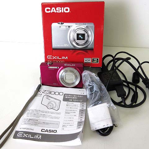カシオ CASIO コンパクト デジタルカメラ EXILIM EX-Z3000 デジカメ 赤