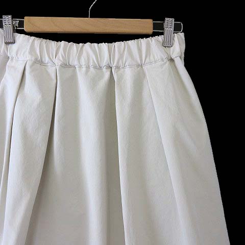 未使用品 ハンチ HUNCH 2way バルーンスカート スカート ロング ロングスカート 撥水加工 ハリ感 M-L 02 ライトアイボリー タグ付 美品 レディース