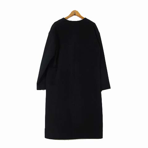 イネド INED コート ノーカラー ロングコート カシミヤ ウール