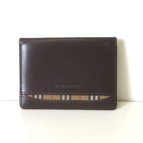 バーバリー BURBERRY パスケース カードケース 名刺入れ レザー ノバ