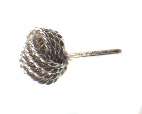 ティファニー TIFFANY & CO. ツイストノット ピアス メッシュ シルバー