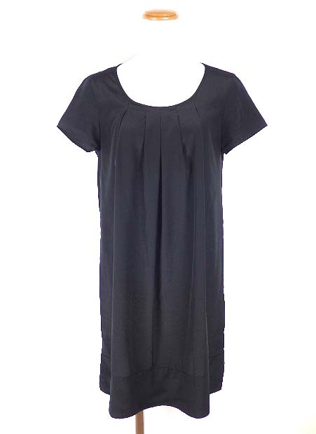 ユニクロ Uniqlo ワンピース 半袖 無地 ブラック 黒 M レディース 069 ベクトルパーク