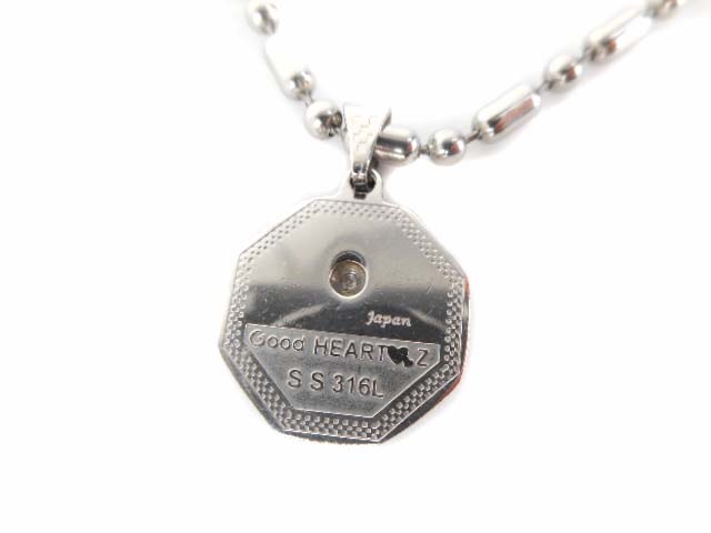 グッドハーツ Good-HEARTZ メタリック 八角形 ネックレス ペンダント 