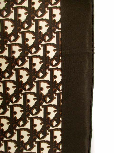 Christian Dior クリスチャンディオール スカーフ トロッター 茶系 Christian Dior クリスチャン ディオール トロッター スカーフ