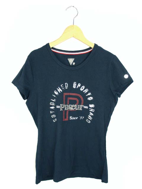 ピカー Pikeur スポーツウェア トップス Tシャツ プリント ビーズ スパンコール 半袖 ネイビー 紺 38 レディース 069 ベクトルパーク ピカー Pikeur スポーツウェア トップス Tシャツ プリント ビーズ スパンコール 半袖 ネイビー 紺 38 レディース 069 ベクトルパーク