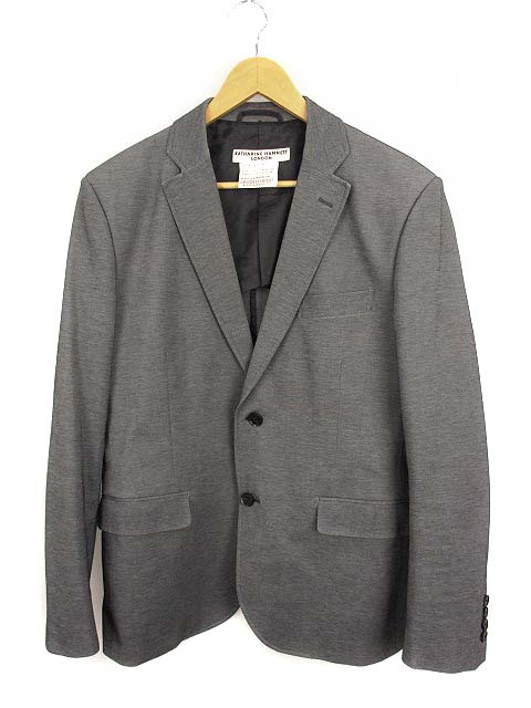 キャサリンハムネットロンドン Katharine Hamnett London テーラードジャケット 上着 アウター 2b シングル コットン グレー サイズbl メンズ 069 ベクトルパーク
