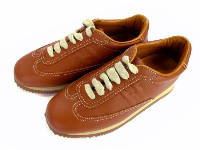 エルメス Hermes スニーカー シューズ 靴 レザー 革 クイック ローカット ブラウン 茶 サイズ36 5 レディース 069 ベクトルパーク