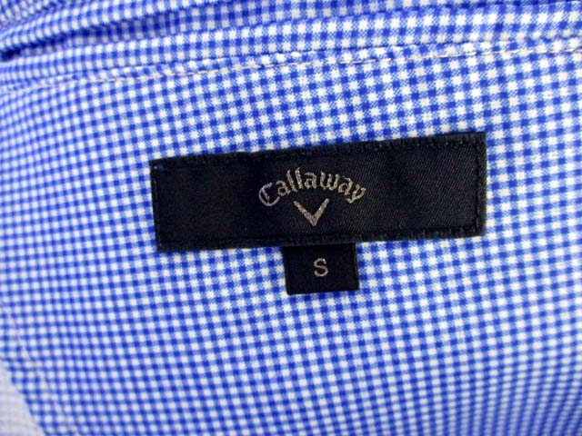 キャロウェイ Callaway ゴルフウェア テーラード ジャケット ブレザー ギンガムチェック ストレッチ 青 白 ブルー ホワイト 薄手 サイズs タグ付き メンズ 069 ベクトルパーク