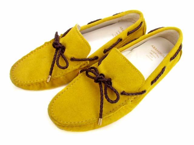 アバハウス Abahouse ドライビング シューズ モカシン 靴 レザー スエード マスタード サイズ42 メンズ 069 ベクトルパーク
