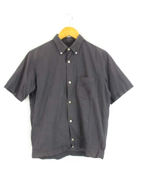 インパクティスケリー Inpaichthys Kerri ボタンダウン 刺繍 シャツ フロントボタン 前開き 半袖 ネイビー系 M メンズ 069 ベクトルパーク