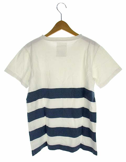 アイディーデイリーウェア Id Dailywear トップス Tシャツ カットソー パネルボーダー 太ボーダー 胸ポケット コットン 半袖 オフホワイト ブルー 白系 S メンズ 069 ベクトルパーク アイディーデイリーウェア Id Dailywear トップス Tシャツ カットソー パネルボーダー 太ボーダー 胸ポケット コットン 半袖 オフホワイト ブルー 白系 S メンズ 069 ベクトルパーク