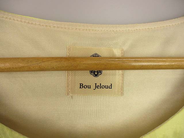 ブージュルード Bou Jeloud ワンピース シフォン シアー レース 総柄 ノースリーブ ひざ丈 イエロー系 黄 Free レディース 069 ベクトルパーク