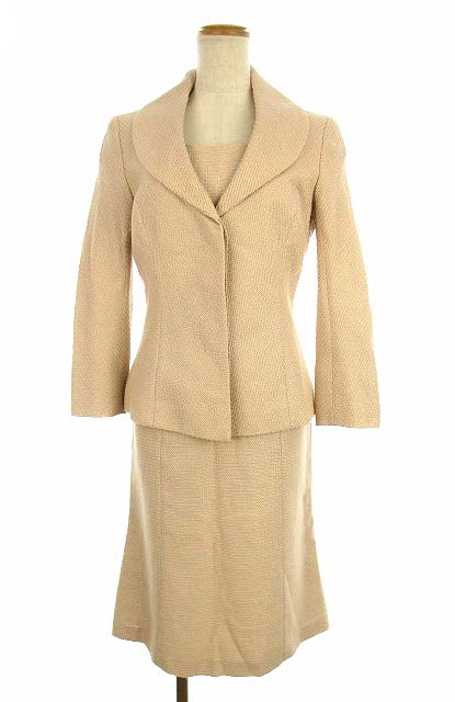 組曲sis クミキョクシス Kumikyoku Sis セットアップ 上下セット ジャケット ワンピース レーヨン コットン ピンクベージュ系 2 レディース 069 ベクトルパーク