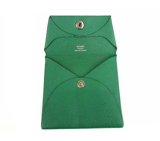 エルメス HERMES バスティア コインケース 小銭入れ 二つ折り レザー A 