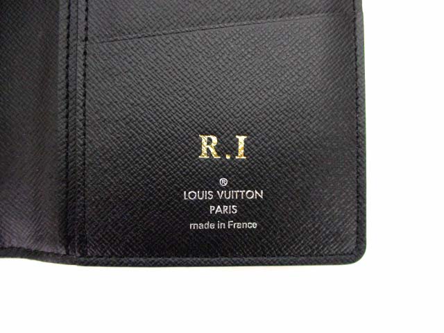 ルイヴィトン 長財布 ブラック イニシャル入り ルイヴィトン 長財布