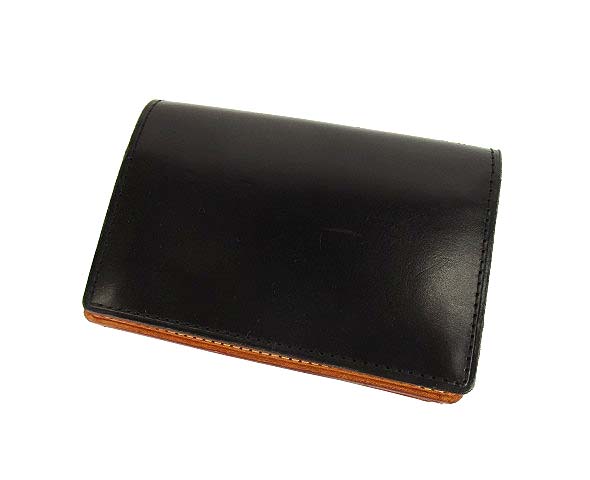 ガンゾ Ganzo シンブライドル Thin Bridle 通しマチ 名刺入れ 二つ折り レザー 571 革 黒 茶 メンズ 069 ベクトルパーク