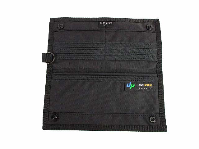 PORTER 二つ折り財布 黒 東京製 PORTER X-C1000 ブラック 二つ折り財布