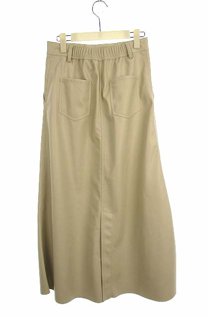 未使用品 チャオパニック ティピー Ciaopanic Typy フェイクレザー Aライン ロング スカート マキシ 合成皮革 無地 Tyza0002 アイボリー系 M レディース 069 ベクトルパーク