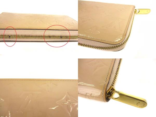 ルイヴィトン LOUIS VUITTON モノグラム ヴェルニ ジッピーウォレット GUCCI 長財布 ヴェルニ エナメル ベージュ
