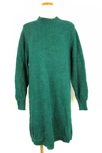 センソユニコ Senso Unico ニット 膝丈 ワンピース 長袖 ハイネック アクリル アルパカ混 ウール混 グリーン系 40 レディース 069 ベクトルパーク