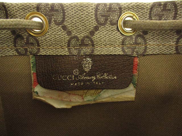 GUCCI グッチ GGキャンバス 巾着ポーチ