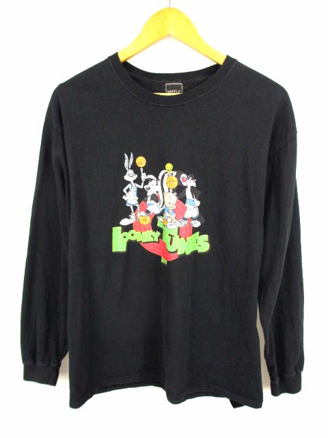 ウィッフル Wiffle ビームス Beams ルーニー テューンズ Looney Tunes 長袖 カットソー Tシャツ ロンt プリント サイズl 黒 ブラック メンズ 069 ベクトルパーク